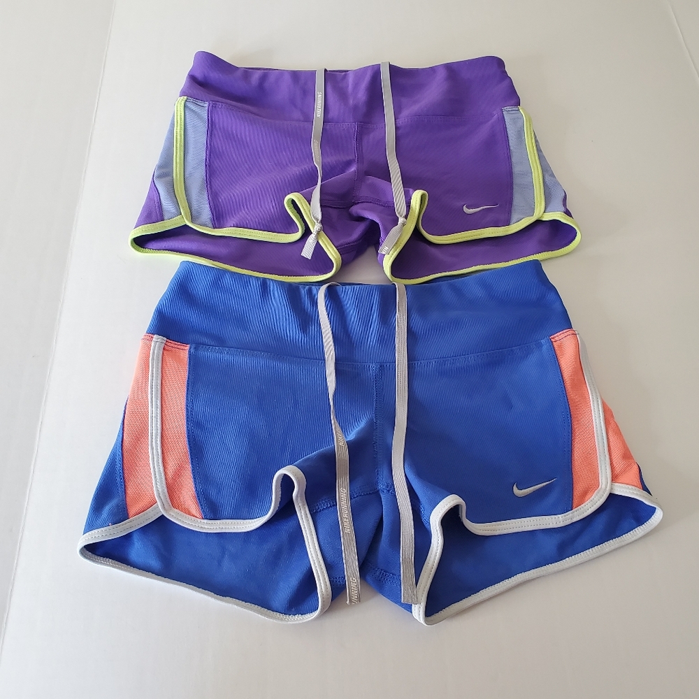 Nike Women's Athletic Shorts in Purple and Blue Sz XS